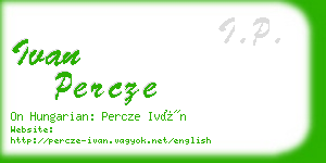 ivan percze business card